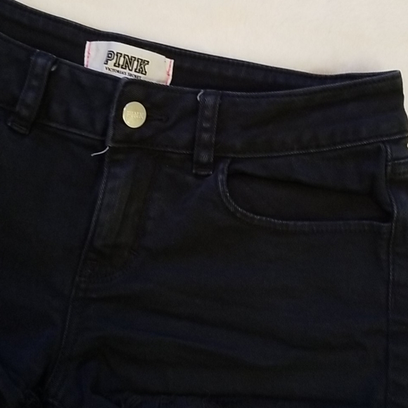 Women's PINK Victoria's Secret Black Shorts Size 4 - Picture 3 of 7